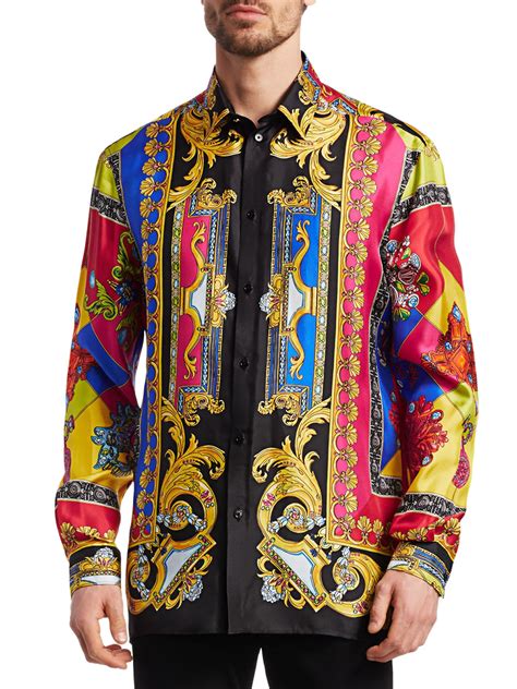 long sleeve versace shirts|1st copy Versace shirt men.